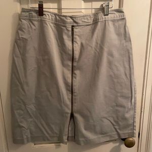 Play brand khaki front zip skirt